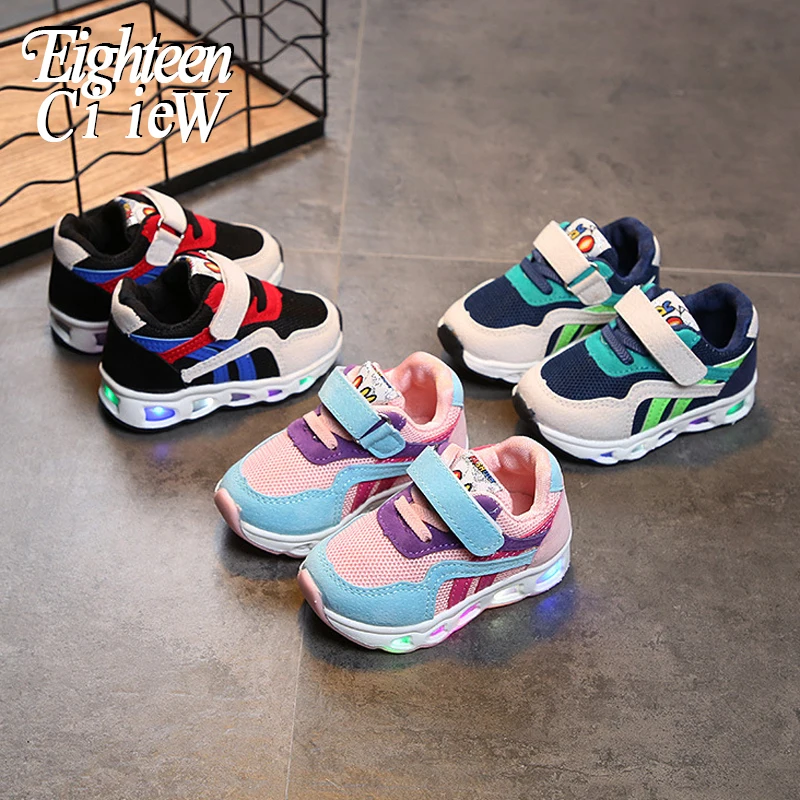 2021 Новое поступление светящиеся кроссовки для мальчиков светодиодные неоновые
