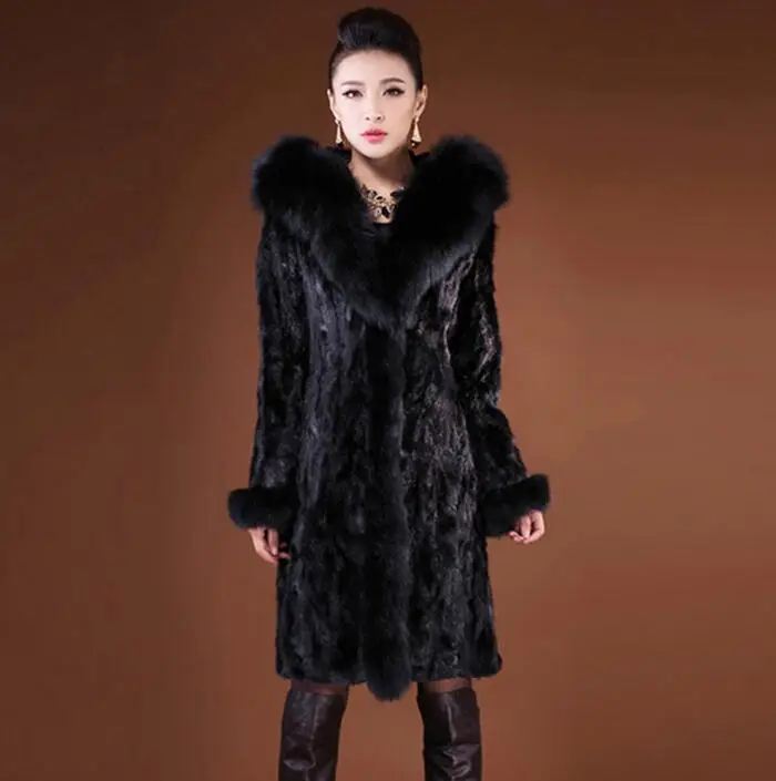Autumn faux fur leather jacket womens warm fur leather coat women loose jackets winter thicken fashion hooded big fur collar