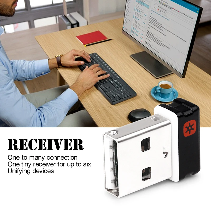 Беспроводной приемник 6 мм унифицирующий USB адаптер для мыши Logitech подключения