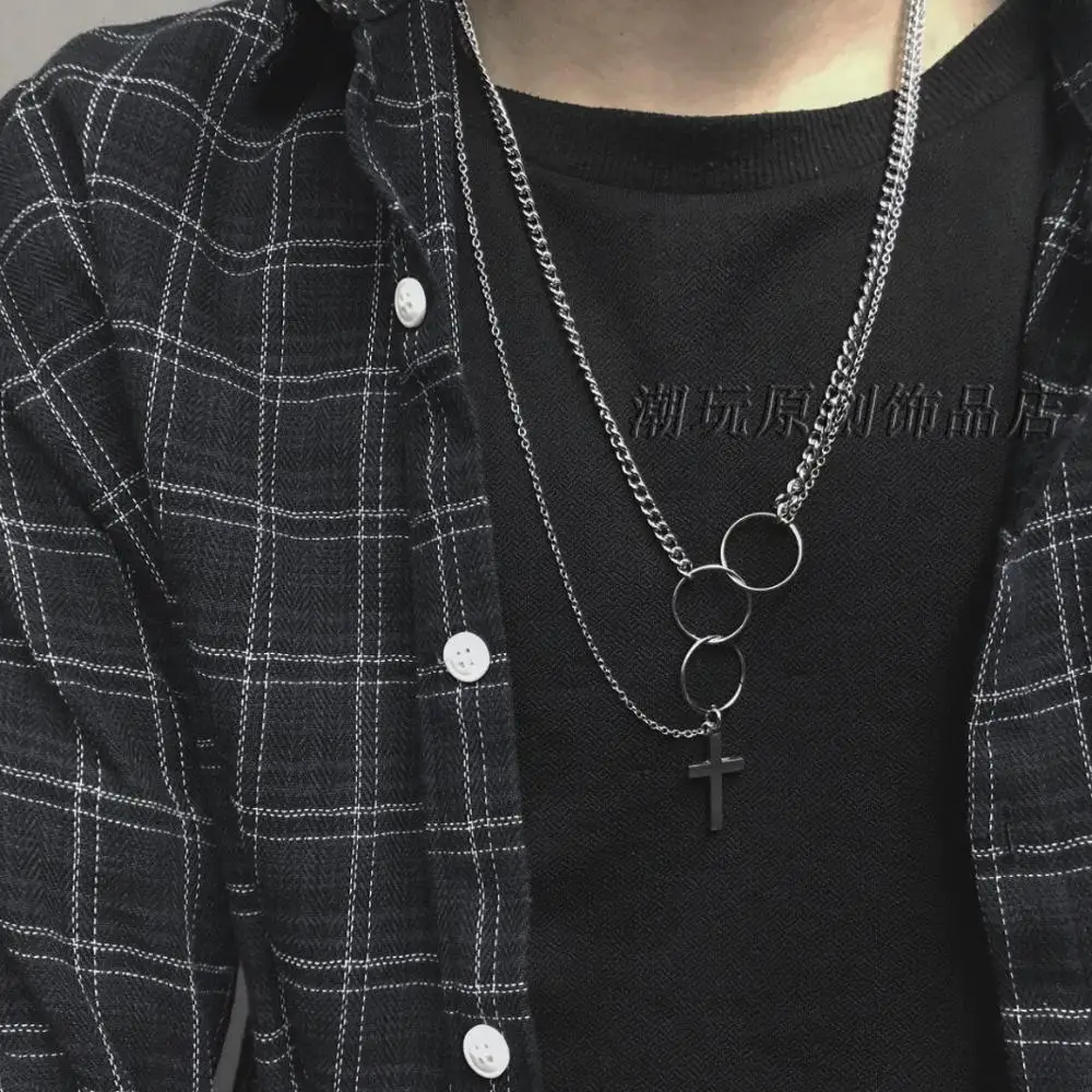 

Fashion hip-hop all-match multi-layer necklace men and women all-match jewelry hot sale