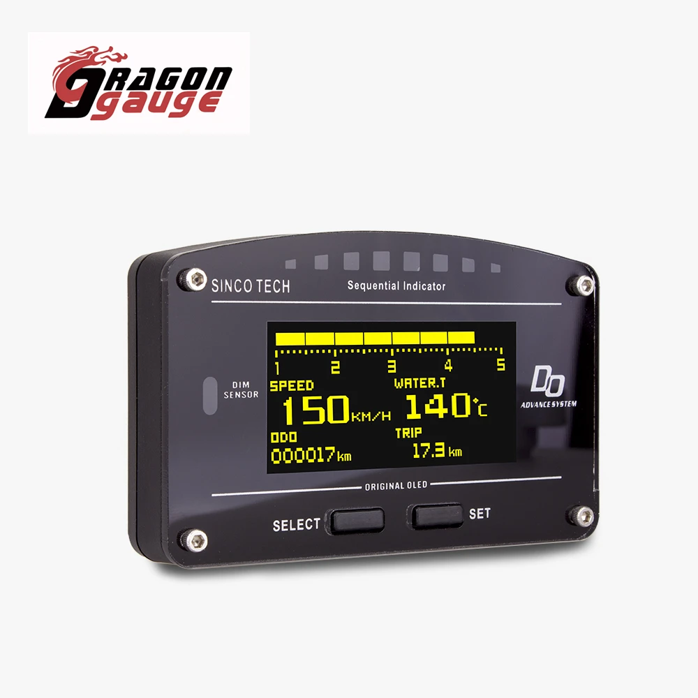 DRAGON GAUGE 10 в 1 гоночные панели для приборной OLED цифровой дисплей полный сенсор