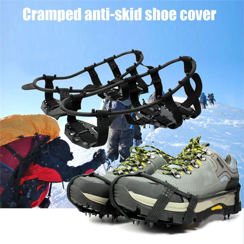 

Hot Selling Gripper for Shoes with 24 Teeth Non-slip Shoe Cover Snow Claw for Mountaineering Hiking