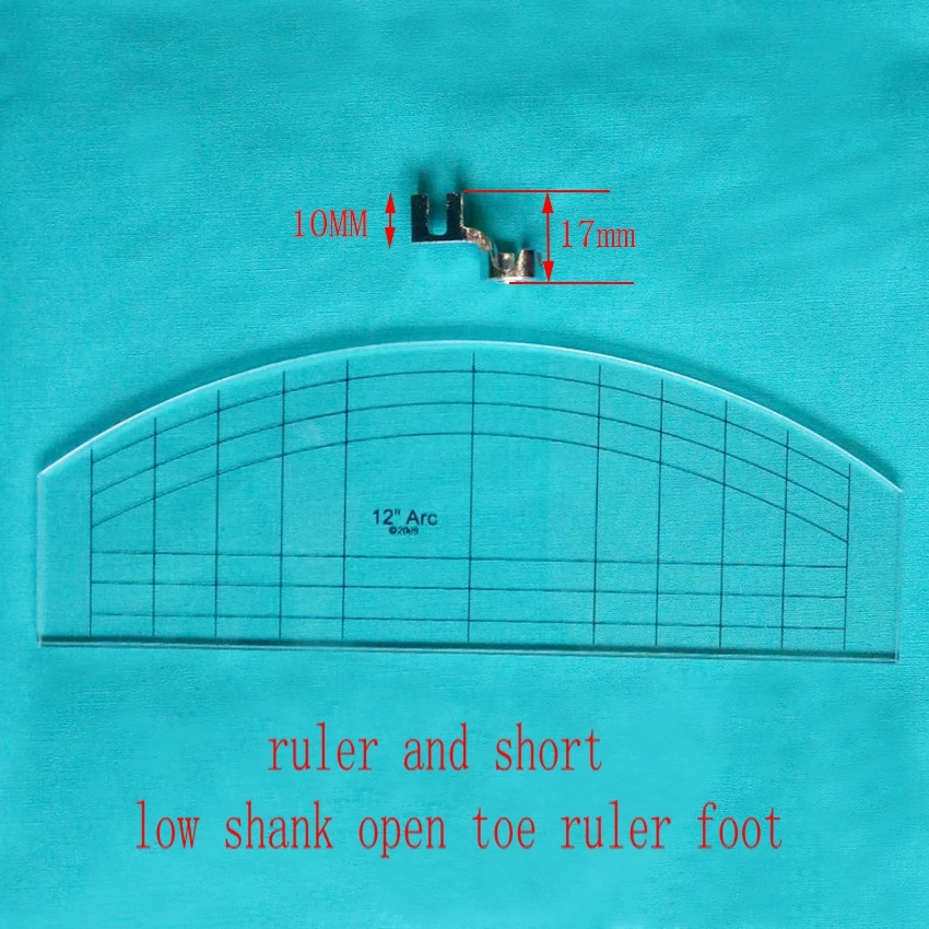 ruler and ruler foot Стеганая линейка шаблон с низким хвостовиком линейка ноги пластик для шитья стеганая вышивка# RL-01D - Цвет: ruler and ruler foot