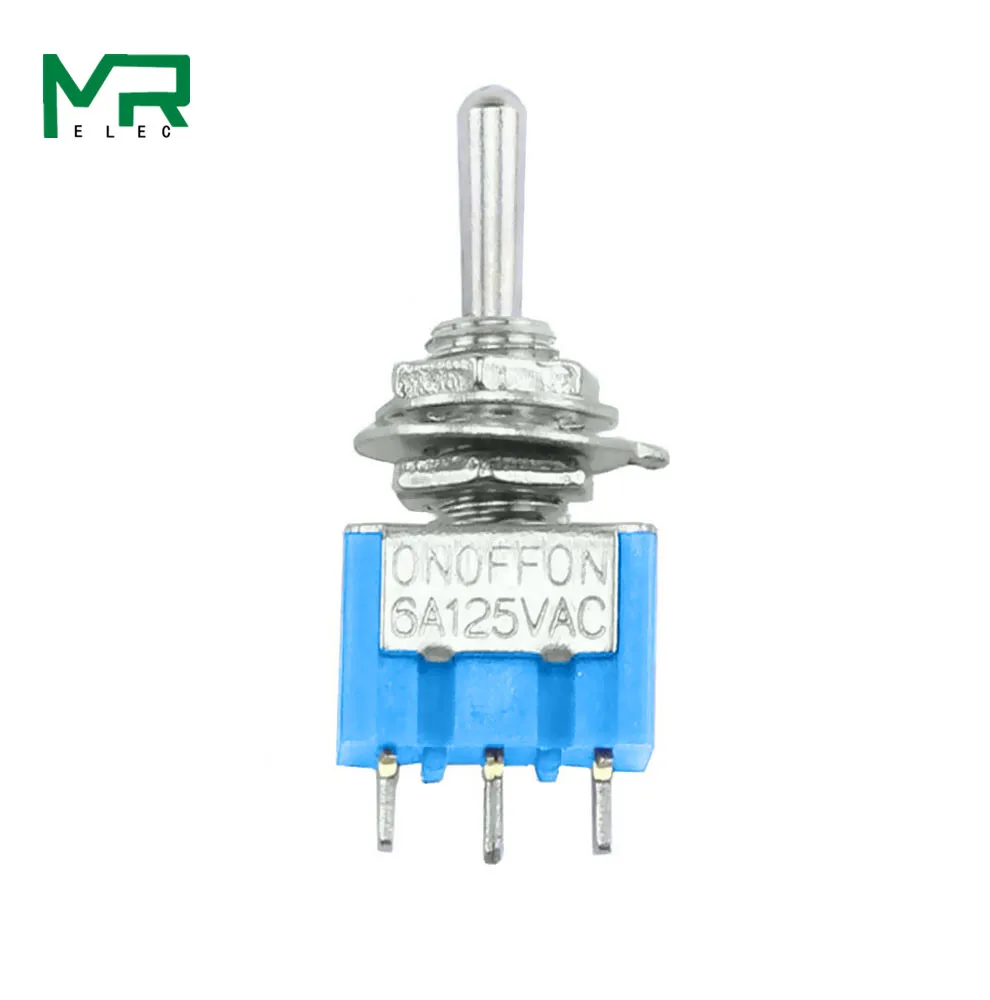 10 шт. тумблеры с функцией вкл./выкл./вкл./вкл. 3 Pin 6A 125vac/3A 250VAC мини рычаг