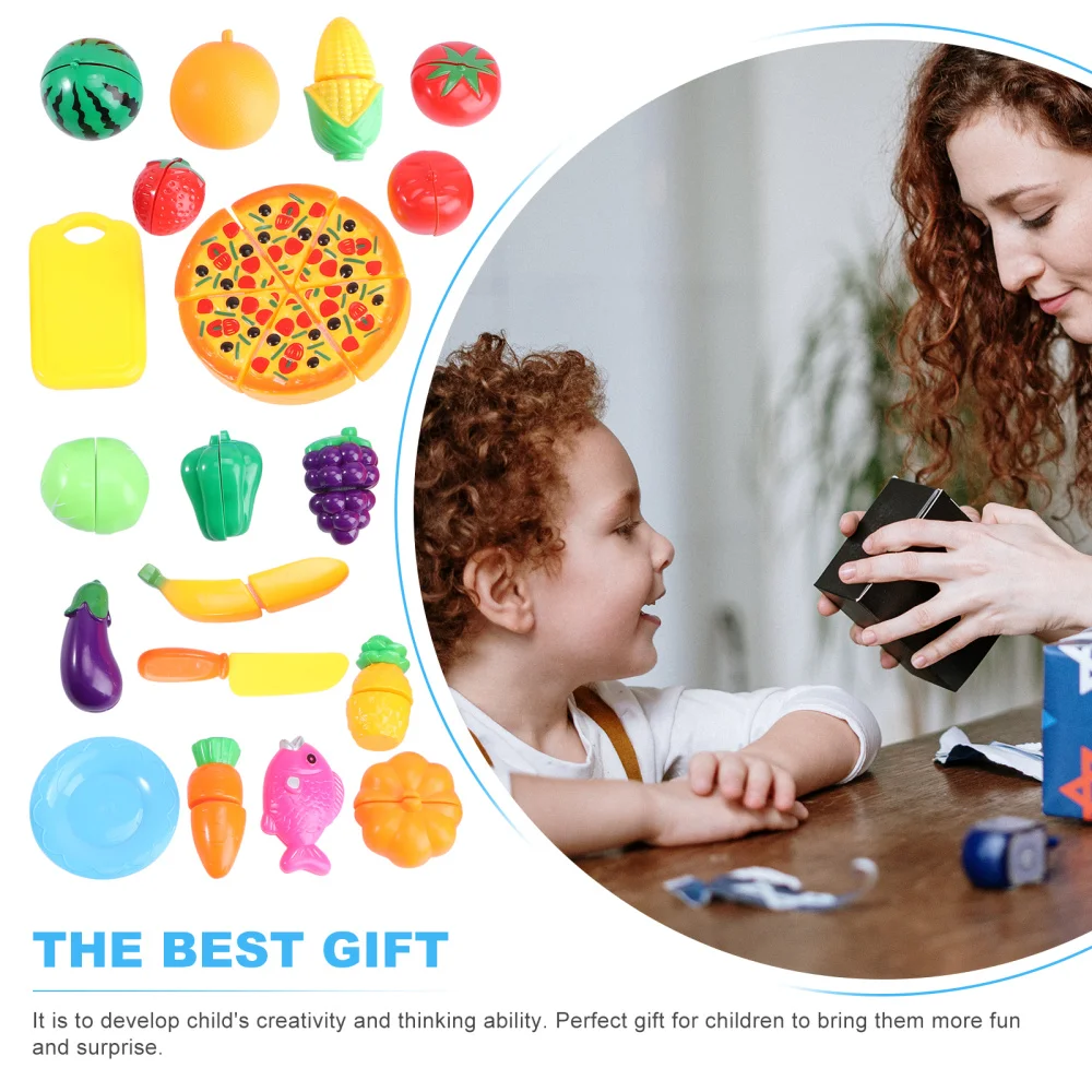 

24pcs Kids Kitchen Fun Cutting Fruits Vegetables Pretend Play Food Set Educational Toys for Children