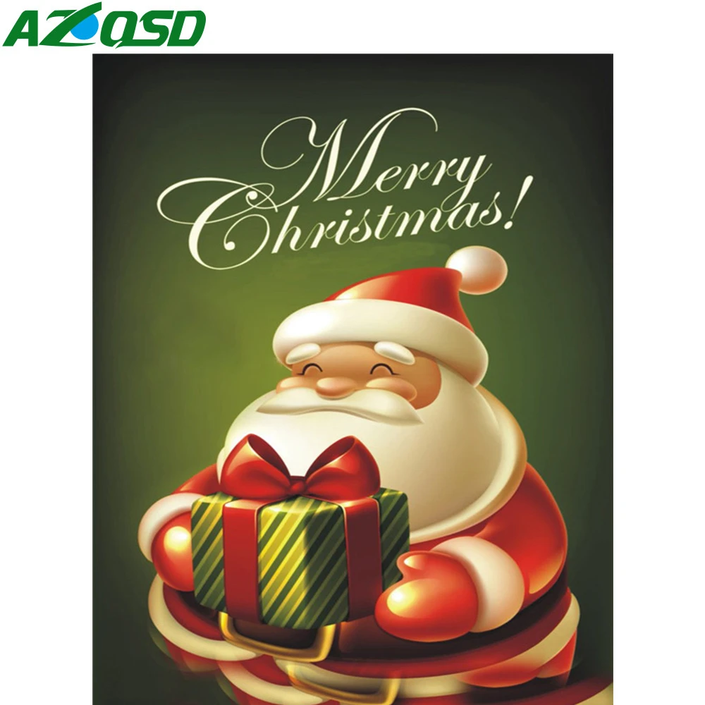 

AZQSD 5d алмазная картина полная дрель квадратный Рождественский Санта-Клаус домашний декор Алмазная вышивка мультяшная мозаика подарок дома...
