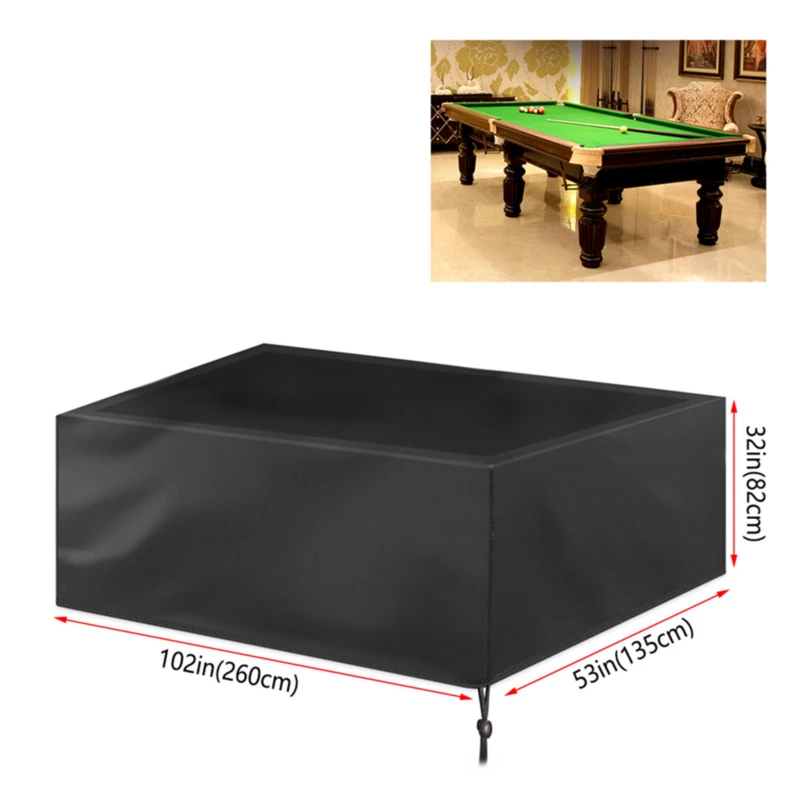 

Quality Billiard Table Protector Dustproof Waterproof Table Dust Cover Full Pool Solid With Drawstring Table Dust Covers
