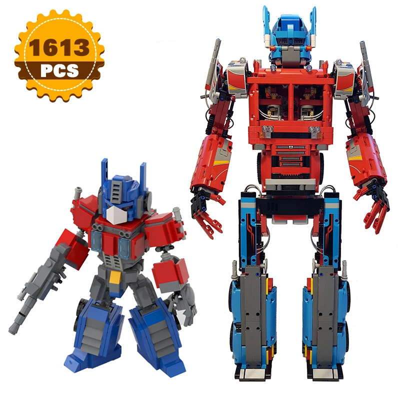 

Moc Robot Transformation Warrior Mech Action Figure Optimused Technical Building Block Model Child Toy Halloween Christmas Gift