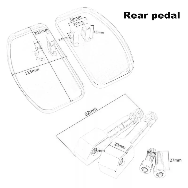 Передняя и задняя педаль пассажирского мотоцикла подставка для ног пола HONDA Shadow