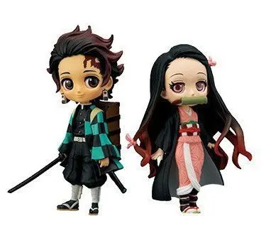 2 шт./компл. аниме демон убийца: Kimetsu без Yaiba Q версии. Экшн фигурка Kamado Tanjirou Nezuko из