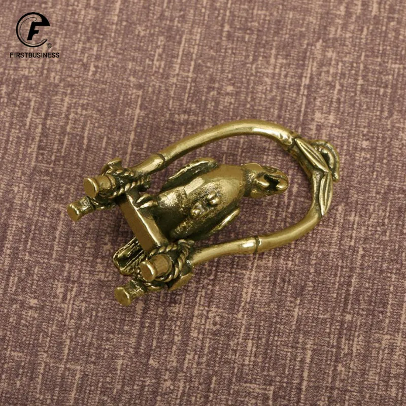 Античная Медь ремесла птица клетка для попугая фигурки миниатюры Desktop украшения