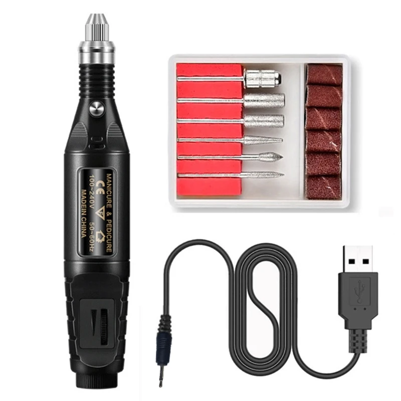 

Nail Polisher Pen Type Electric Grinder Set Drill Bit Polishing Machine Kit