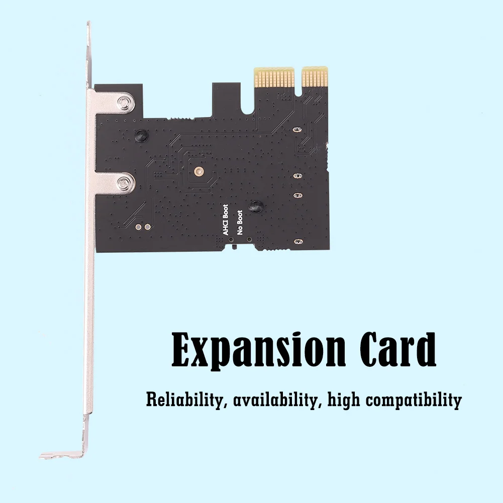 

Desktop Computer PCI-E 1x to SATA3.0 2 Port Riser 6Gbps PCI Express Adapter High Compatibility And Fast Data Transmission
