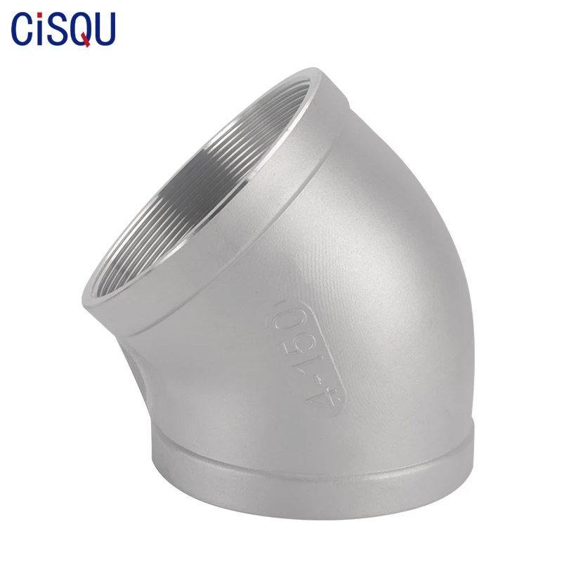 Совместная 45 градусов SS304 трубопроводная арматура для адаптера переменного тока