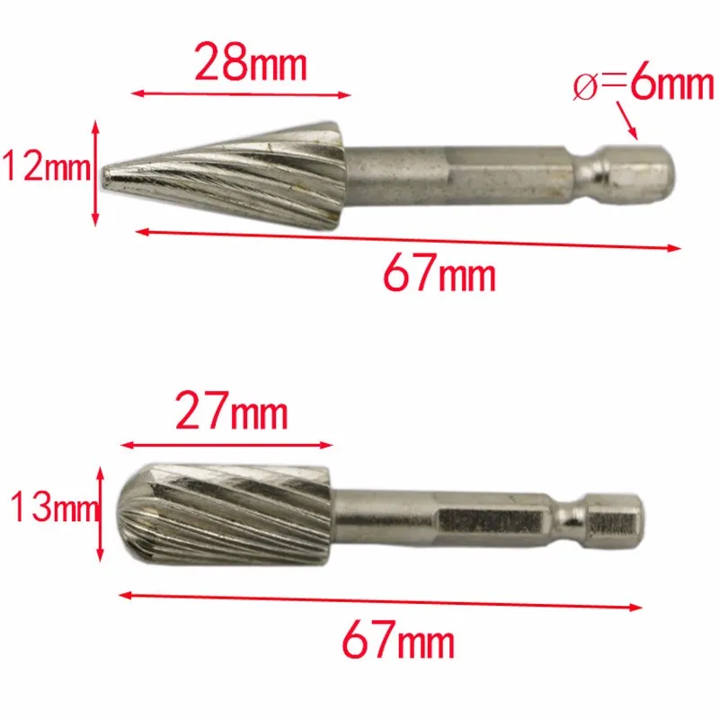 1/4 Inch(6.35Mm)Carbide Burrs Rotary File 5Pcs Rasp Cutter Files Shank Tool Power Tools Woodworking Chisel Shaped Ro | Инструменты
