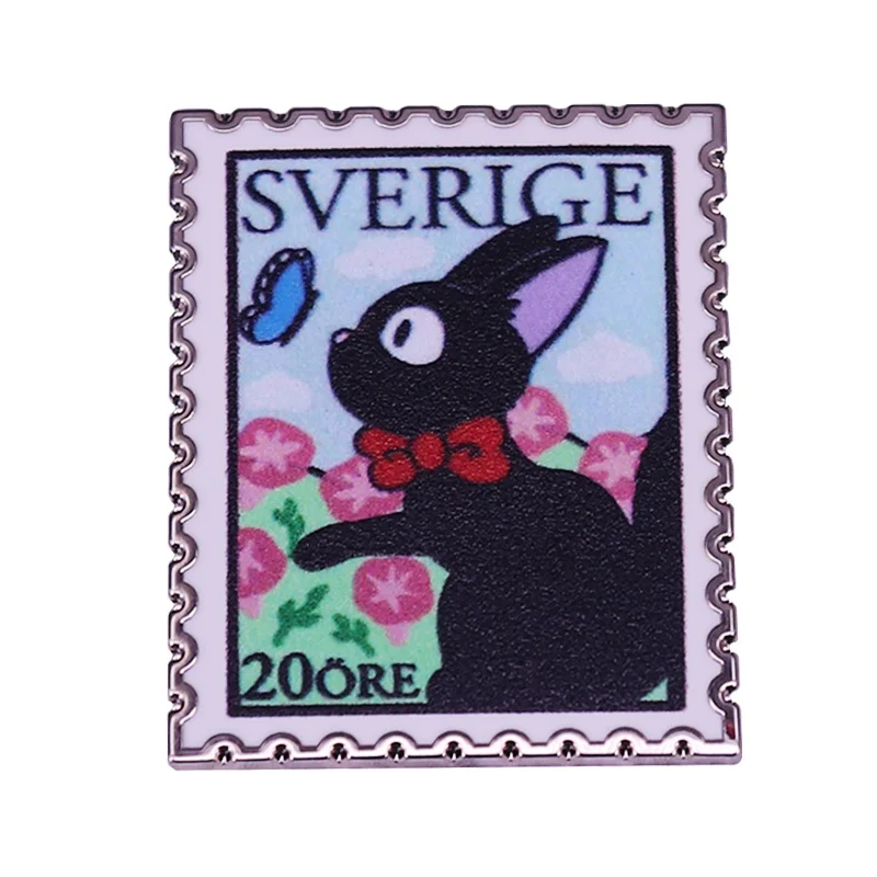 SVERIGE Rabbit Stamp Brooch Remeber those sweden Dancing Rabbits ?