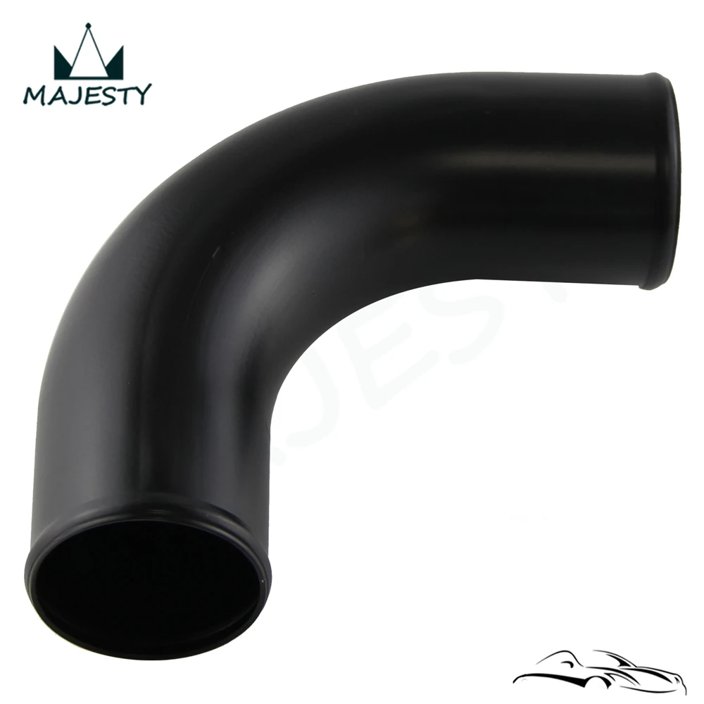 

90 градусов 76 мм 3 "Алюминий интеркулер впускная труба трубопровод, труба шланг черный
