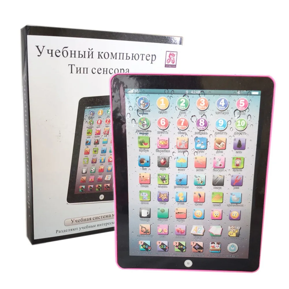 Английский Русский язык планшет обучающая машина игрушка русский алфавит