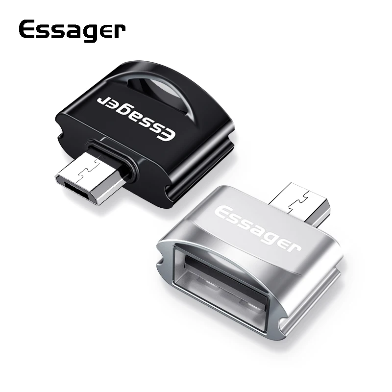 Адаптер Essager Micro USB OTG штекер USB 2,0 разъем для samsung A7 Xiaomi Redmi Note 5 адаптер конвертер Microusb OTG