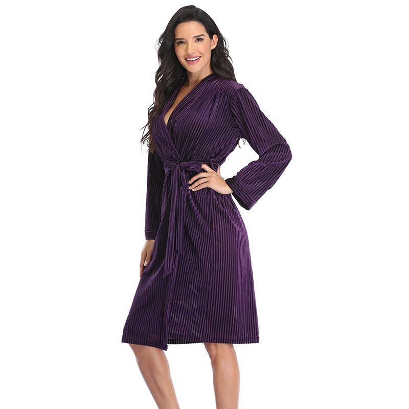 Халат-кимоно Женский демисезонный на шнуровке с длинным рукавом 2021 | Женская