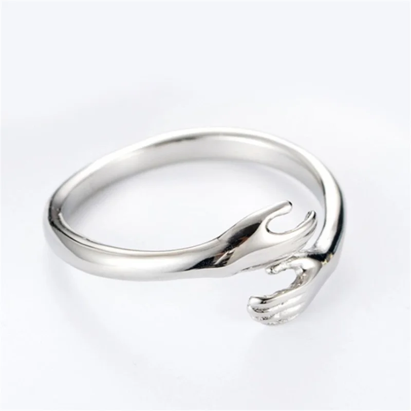 

Simple Fashion Love Hug Romantic Holiday Ring Opening Adjustable Boys and Women Holiday Gifts Party Jewelry Wholesale