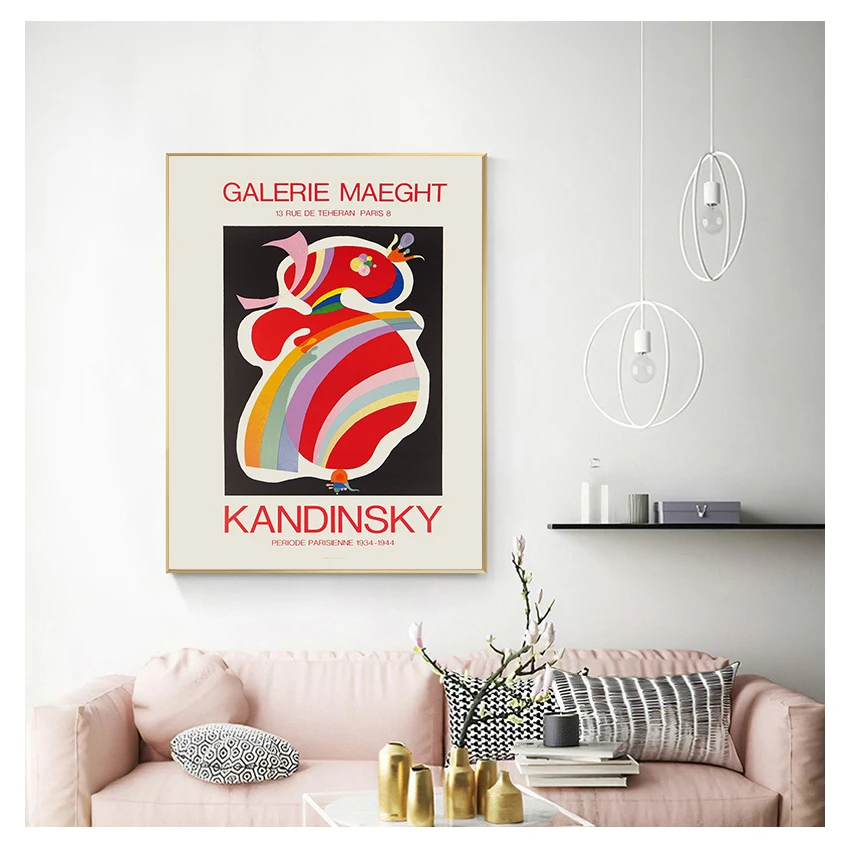 Современная Абстрактная живопись среднего века печатный постер для гостиной