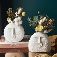 abstract ceramic miniature model home decoration vases flower arrangement photograph props office desktop display figurines gift