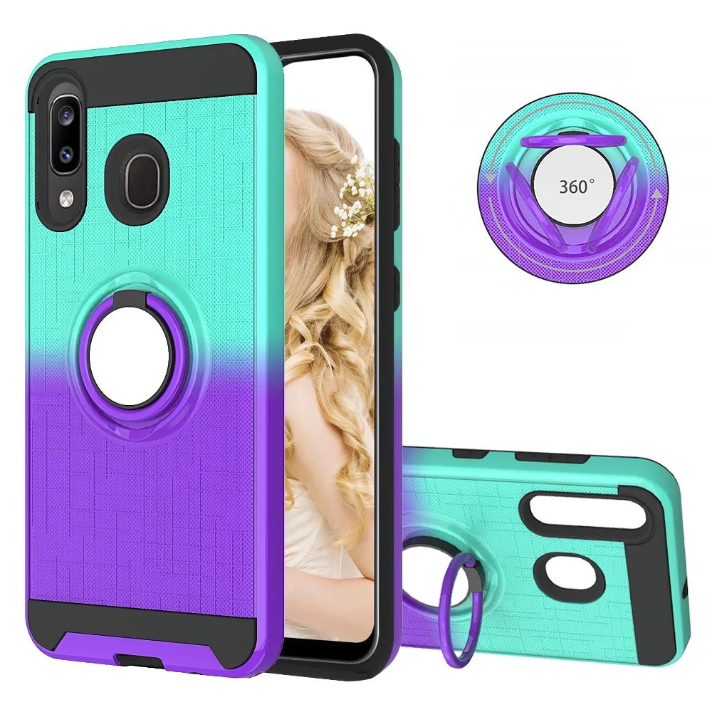 Чехол держатель на палец для samsung J3 J7 A20 A30 A40 A50 A60 A70 A80 A90 A7 M20 M30 M40 цветная прострочка