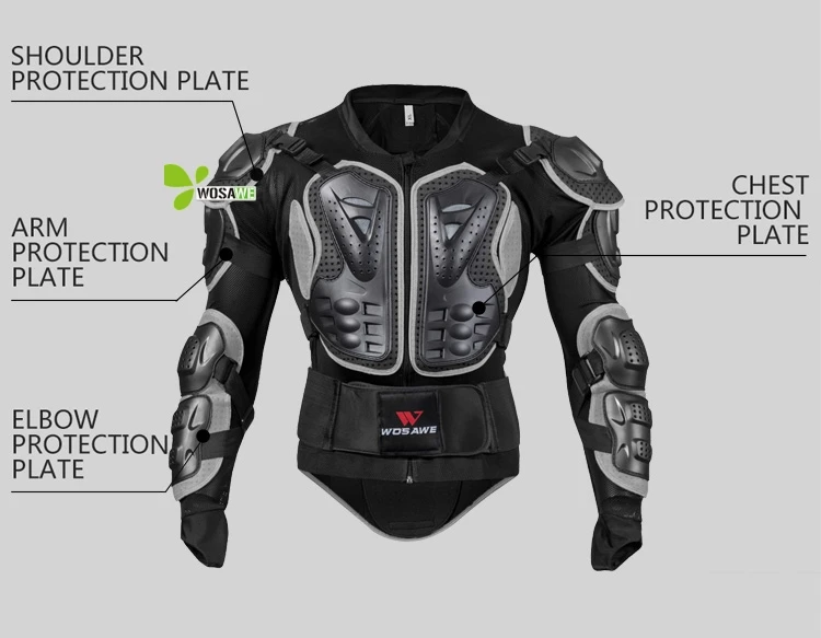 WOSAWE спортивные куртки для сноуборда мужские сетчатые рукава Moto Велоспорт ветровка поддержка спины протектор Защитное снаряжение Лыжная защита