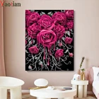 Красная роза цветок 5d diy наборы для алмазной живописи камни в форме ромба круглый дрель Алмазная вышивка продажи вышивка крестиком комплект Декор