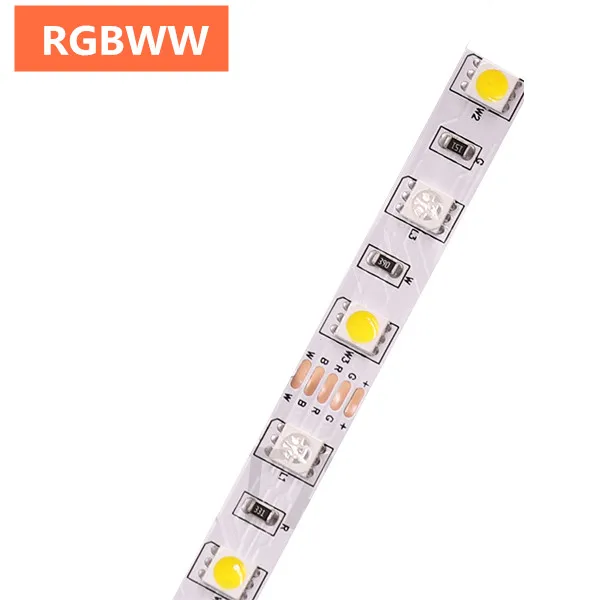 RGBWW 5050 RGB Светодиодная лента 60 Светодиодный s/m RGBW RGBWW RGB CCT белый теплый белый светодиодный свет водонепроницаемый 12 В светодиодный свет для дома - Испускаемый цвет: RGBWW