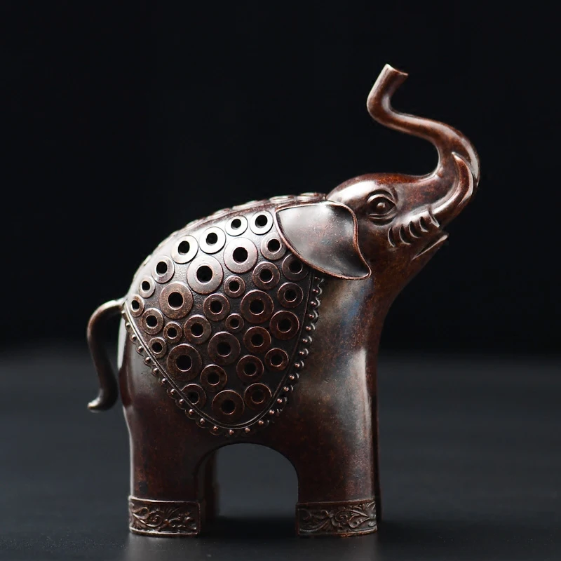Металлическая ароматическая горелка с изображением слона креативная свеча