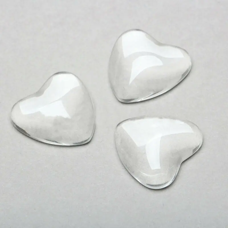 

10/20pcs glass transparent convex heart-shaped fashion high-quality DIY photography jewelry, used for DIY jewelry making handma