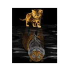 Нашивка с логотипом с именем животного, кошка, отражает тигра, нашивки с железными лунами, аксессуары для одежды, термопереводные наклейки для одежды