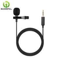 basspal 1 5m mini portable microphone 3 5mm jack lavalier tie clip microphone mini audio mic for computer phone laptop