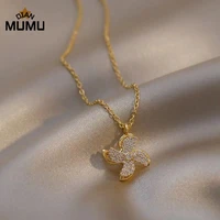 new cubic zirconia pave gold silver color crystal necklace arrival rotatable windmill pendant necklace jewelry women men