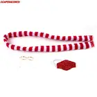 Один или 3 шт., рождественские игрушки для кукол, аксессуары для эльфов, красный, белый, полосатый шарф, очки, маска, одежда Santa Couture, тройная повязка на голову