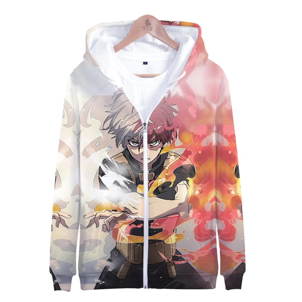 

My Hero Academia Hoodie 3D Print Saint Seiya Hoodies Sweatshirts Zipper Men Women Coat Fashion Casual Hip Hop Sweatshirts