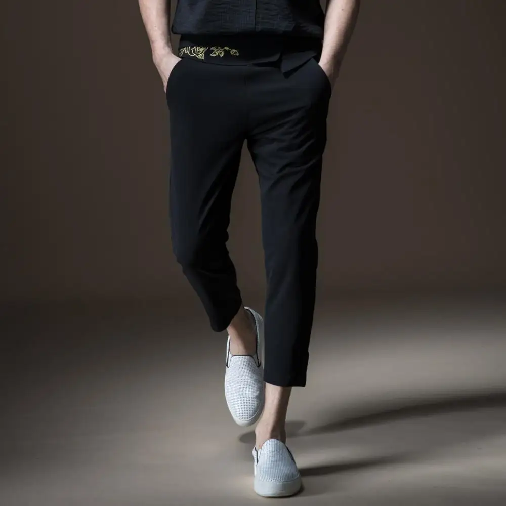 Бесплатная доставка новинка Мужская одежда однотонные тонкие повседневные