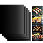 Антипригарный коврик для барбекю, 40*33 см, многоразовый коврик для выпечки инструментов для барбекю, лист термостойкий, легко чистится, на улице