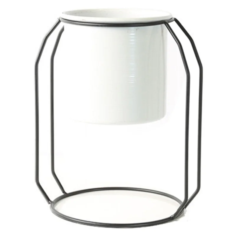 Цветочный горшок с подставкой металлический для сада домашнего офиса балкона |