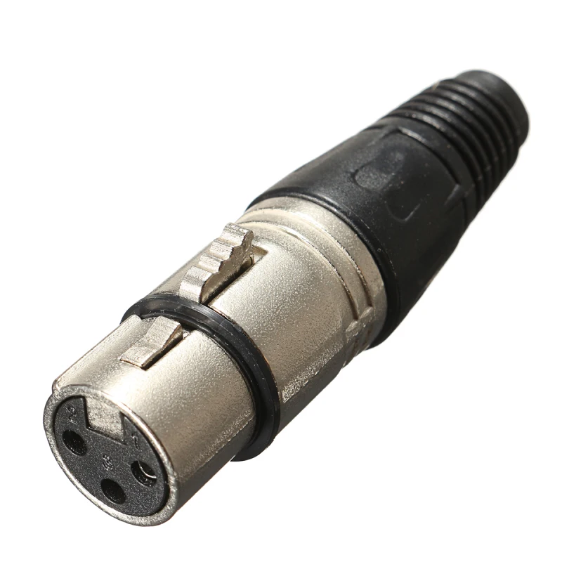 

60PCS 3 Pin XLR Audio Cable Connector Male/Female MIC Jack Plug and for Microphone Cable Electrical Adapter Audio Cable Black