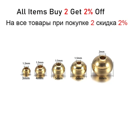 Латунные бусины YouYoungDifferent 3/4/5/6/8 мм
