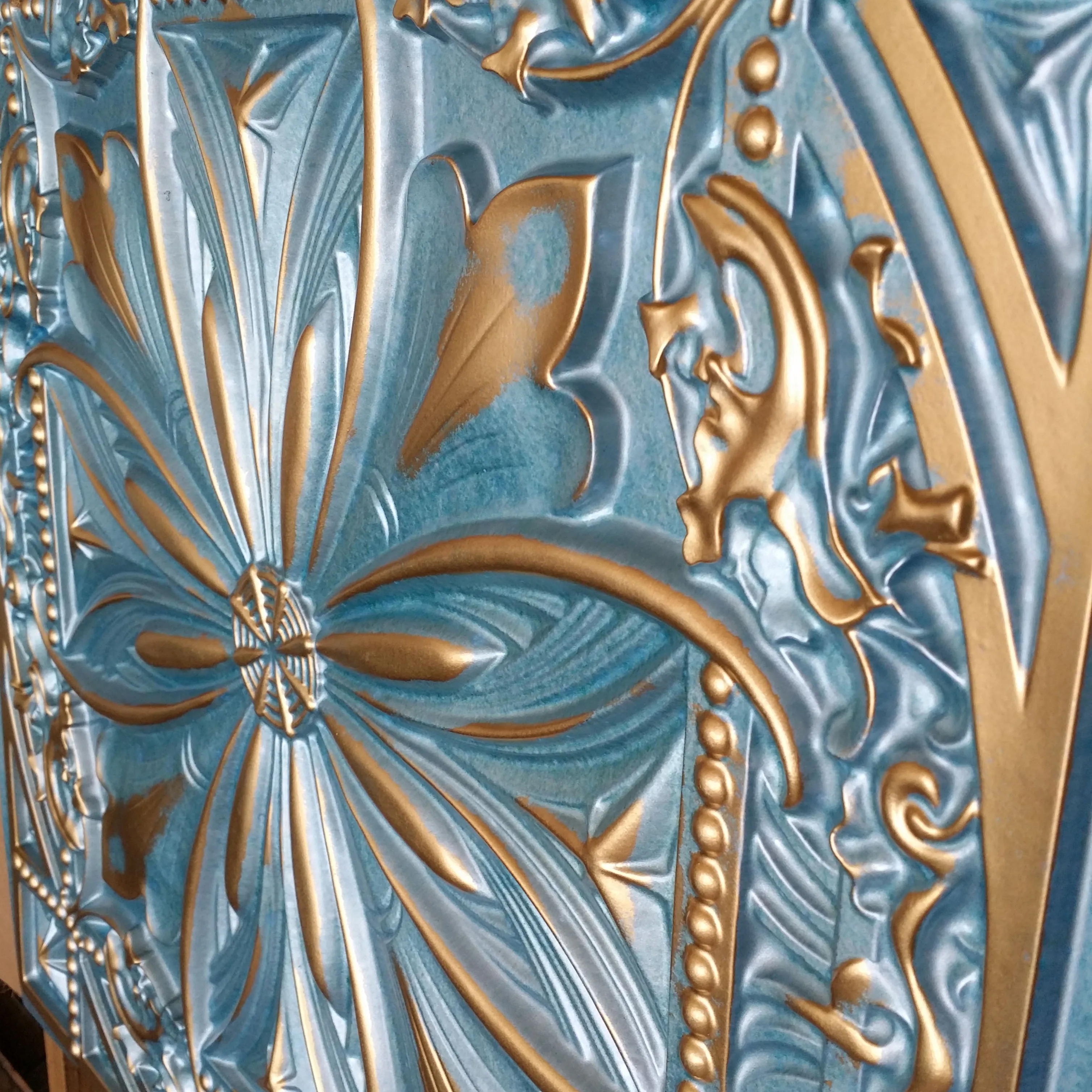 Потолочная Плитка голубого цвета для кафе паба ресторана настенные потолочные