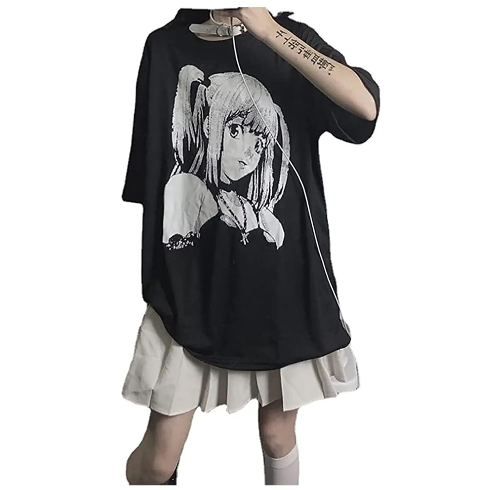 Женская футболка с круглым вырезом в стиле панк | одежда