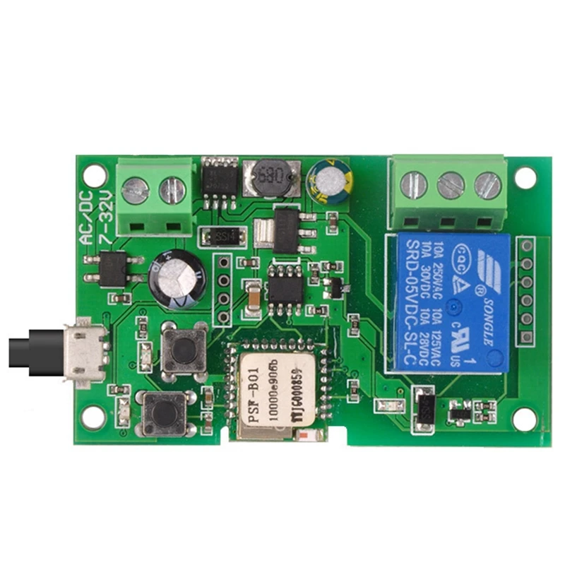

Смарт-реле EWelink с Wi-Fi, модуль с таймером, 5 В/12 В/24 В/32 В постоянного тока, беспроводной пульт дистанционного управления, ввод/автоблокировка, ...
