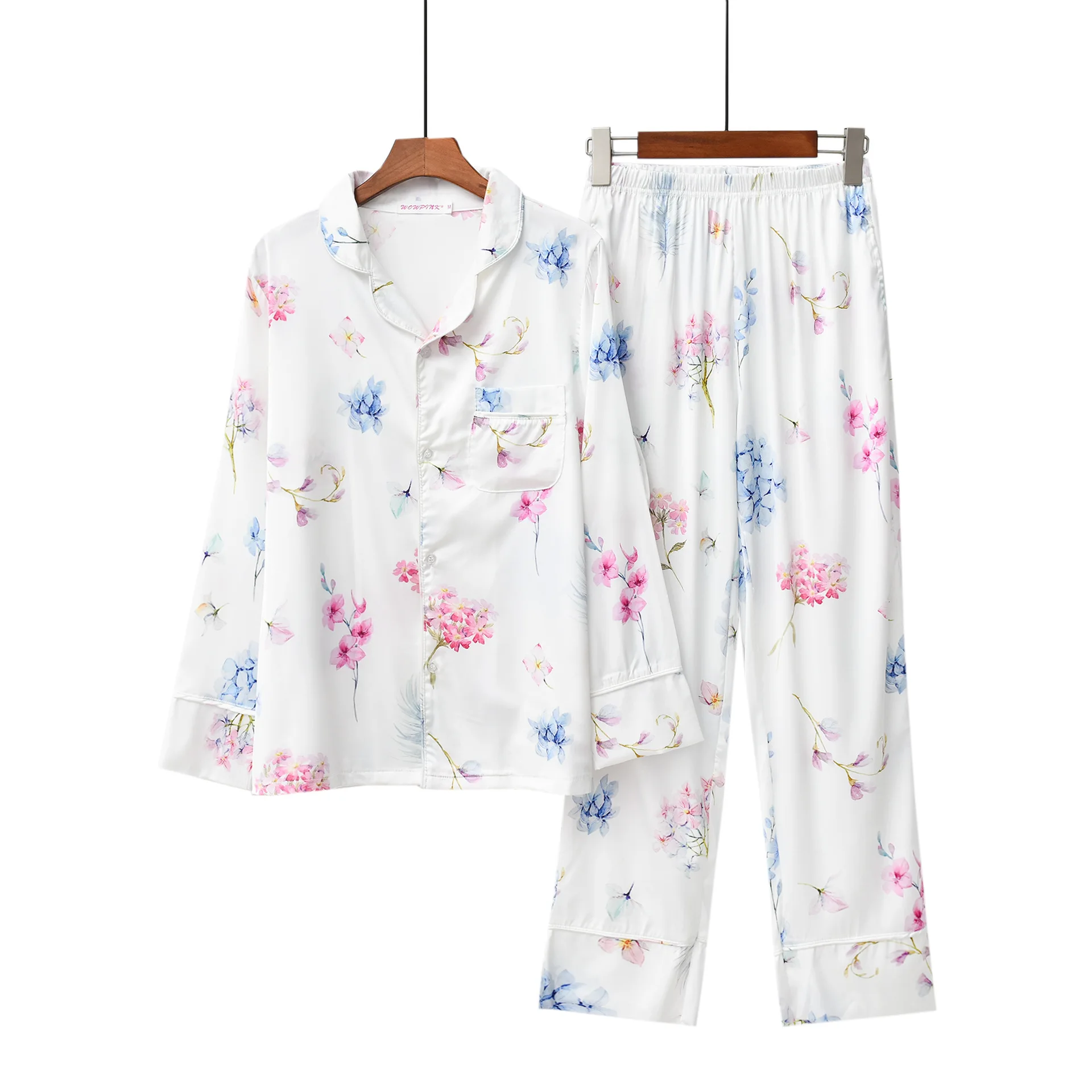 

Новый стильный женский Пижамный костюм весна-осень Пижамный костюм из вискозы повседневный костюм для женщин женска с длинным рукавом удоб...