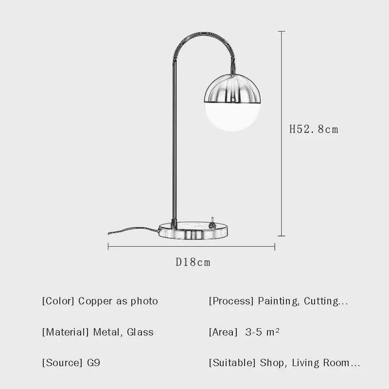 Скандинавские светодиодные настольные лампы современный стеклянный абажур