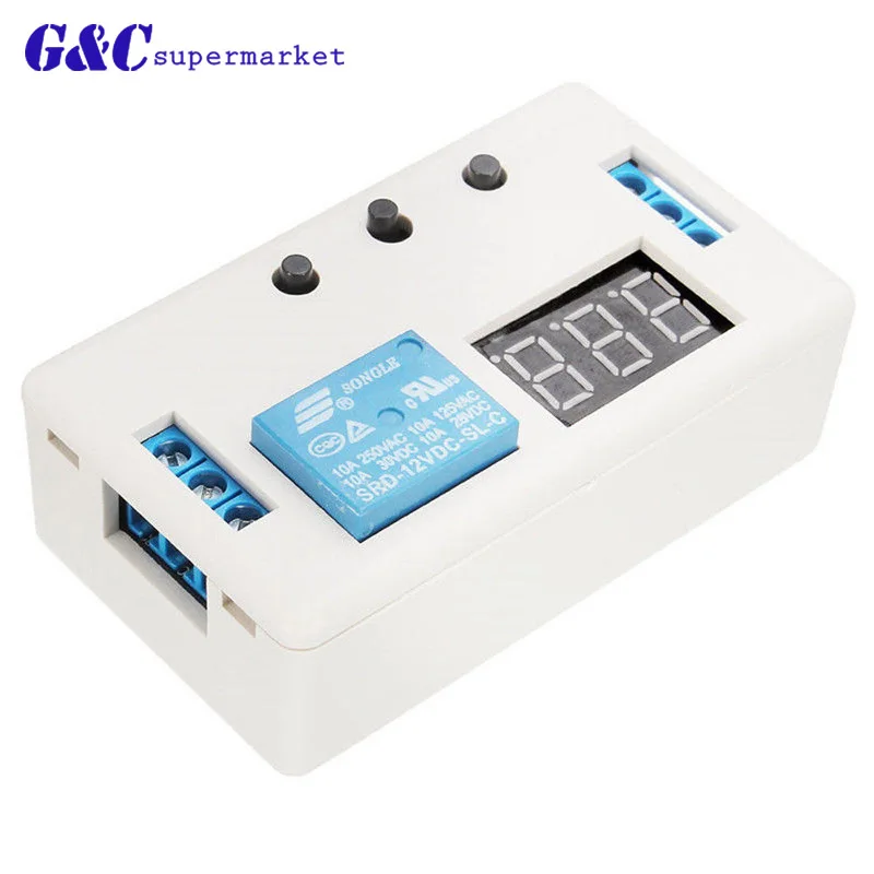 DC 12 В 24 в цифровой светодиодный дисплей релейный модуль задержки времени Плата