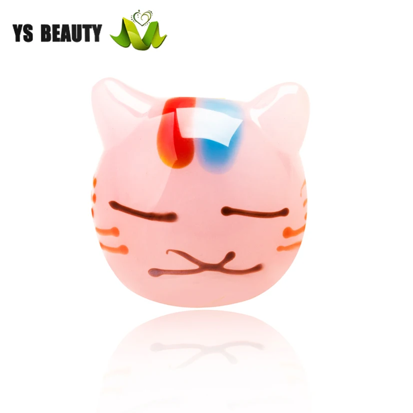 Стеклянные бусины в виде розового кота японские Мультяшные стеклянные для